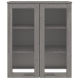 Opzetkast HAMAR 85x35x100 cm massief grenenhout lichtgrijs - AllerleiShop