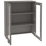 Opzetkast HAMAR 85x35x100 cm massief grenenhout lichtgrijs - AllerleiShop