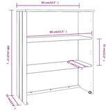 Opzetkast HAMAR 85x35x100 cm massief grenenhout honingbruin - AllerleiShop