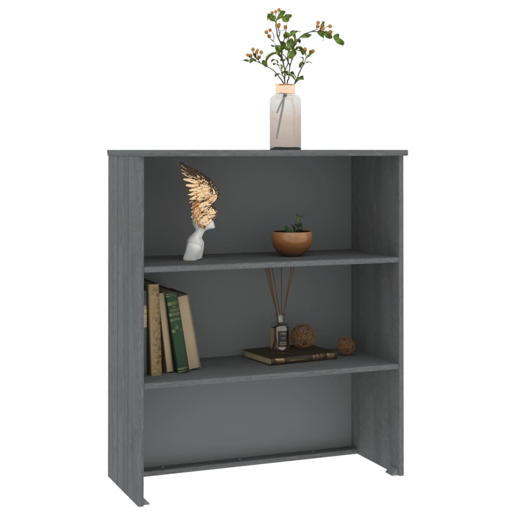 Opzetkast HAMAR 85x35x100 cm massief grenenhout donkergrijs - AllerleiShop