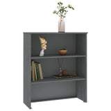 Opzetkast HAMAR 85x35x100 cm massief grenenhout donkergrijs - AllerleiShop