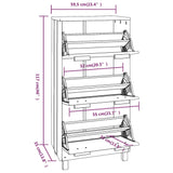 Schoenenkast HAMAR 59,5x35x117 cm grenenhout honingbruin - AllerleiShop