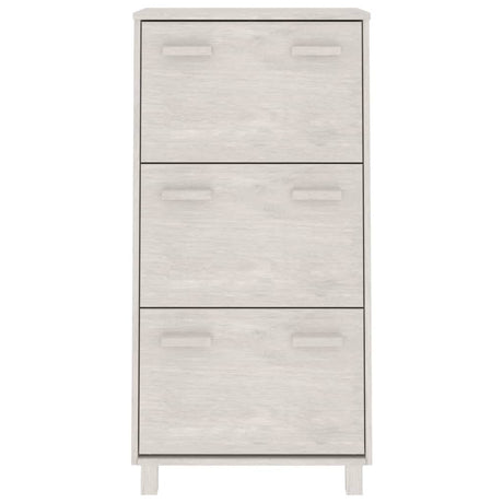 Schoenenkast HAMAR 59,5x35x117 cm massief grenenhout wit - AllerleiShop