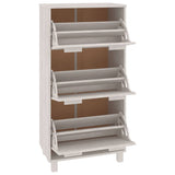 Schoenenkast HAMAR 59,5x35x117 cm massief grenenhout wit - AllerleiShop