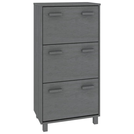 Schoenenkast HAMAR 59,5x35x117 cm grenenhout donkergrijs - AllerleiShop