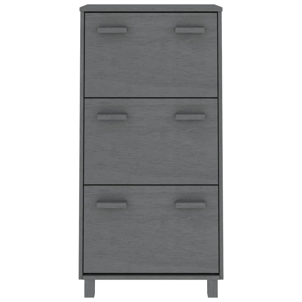 Schoenenkast HAMAR 59,5x35x117 cm grenenhout donkergrijs - AllerleiShop