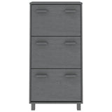 Schoenenkast HAMAR 59,5x35x117 cm grenenhout donkergrijs - AllerleiShop