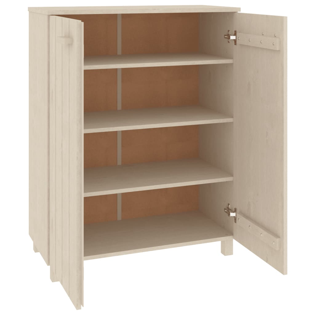 Schoenenkast HAMAR 85x40x108 cm massief grenenhout honingbruin - AllerleiShop