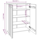 Schoenenkast HAMAR 85x40x108 cm massief grenenhout honingbruin - AllerleiShop