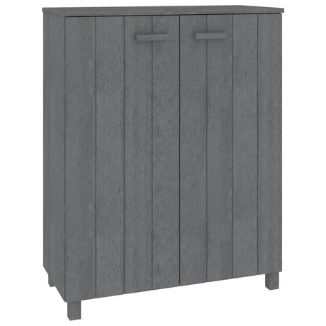 Schoenenkast HAMAR 85x40x108 cm massief grenenhout donkergrijs - AllerleiShop