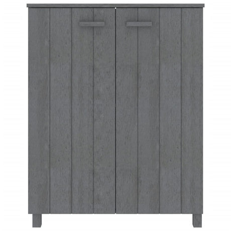 Schoenenkast HAMAR 85x40x108 cm massief grenenhout donkergrijs - AllerleiShop