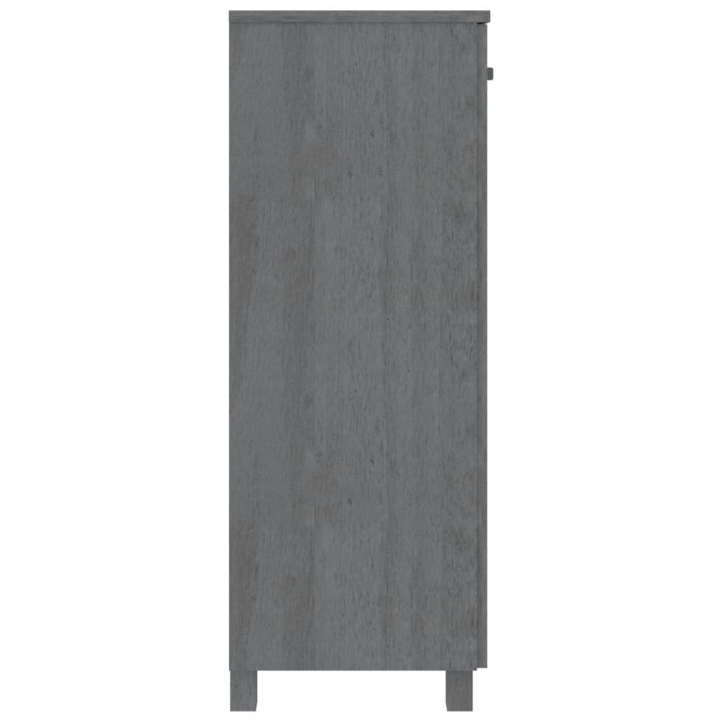 Schoenenkast HAMAR 85x40x108 cm massief grenenhout donkergrijs - AllerleiShop