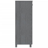 Schoenenkast HAMAR 85x40x108 cm massief grenenhout donkergrijs - AllerleiShop