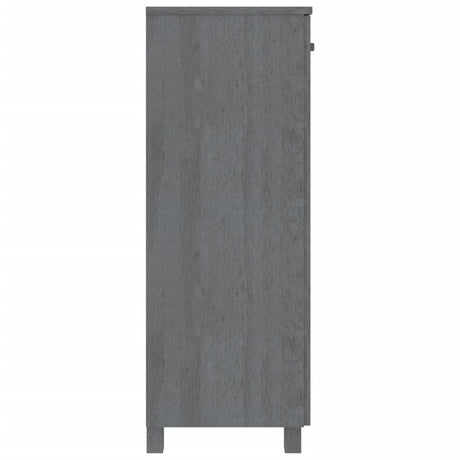 Schoenenkast HAMAR 85x40x108 cm massief grenenhout donkergrijs - AllerleiShop