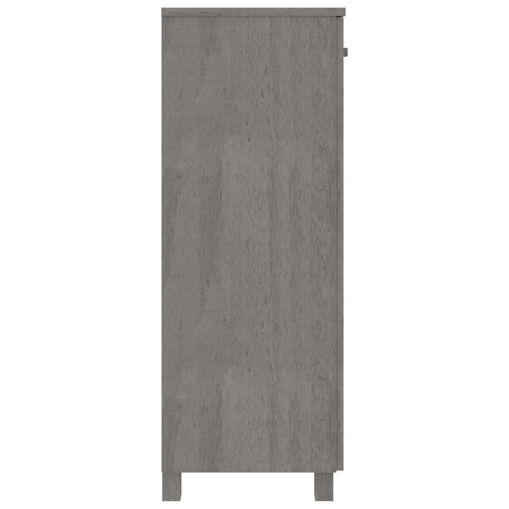 Schoenenkast HAMAR 85x40x108 cm massief grenenhout lichtgrijs - AllerleiShop