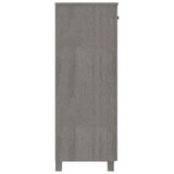 Schoenenkast HAMAR 85x40x108 cm massief grenenhout lichtgrijs - AllerleiShop