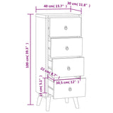 Ladekast 40x30x100 cm massief teakhout - AllerleiShop