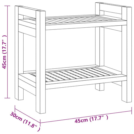 Badkamertafel 45x30x45 cm massief teakhout - AllerleiShop