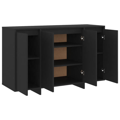 Dressoir 120x41x75 cm bewerkt hout zwart - AllerleiShop