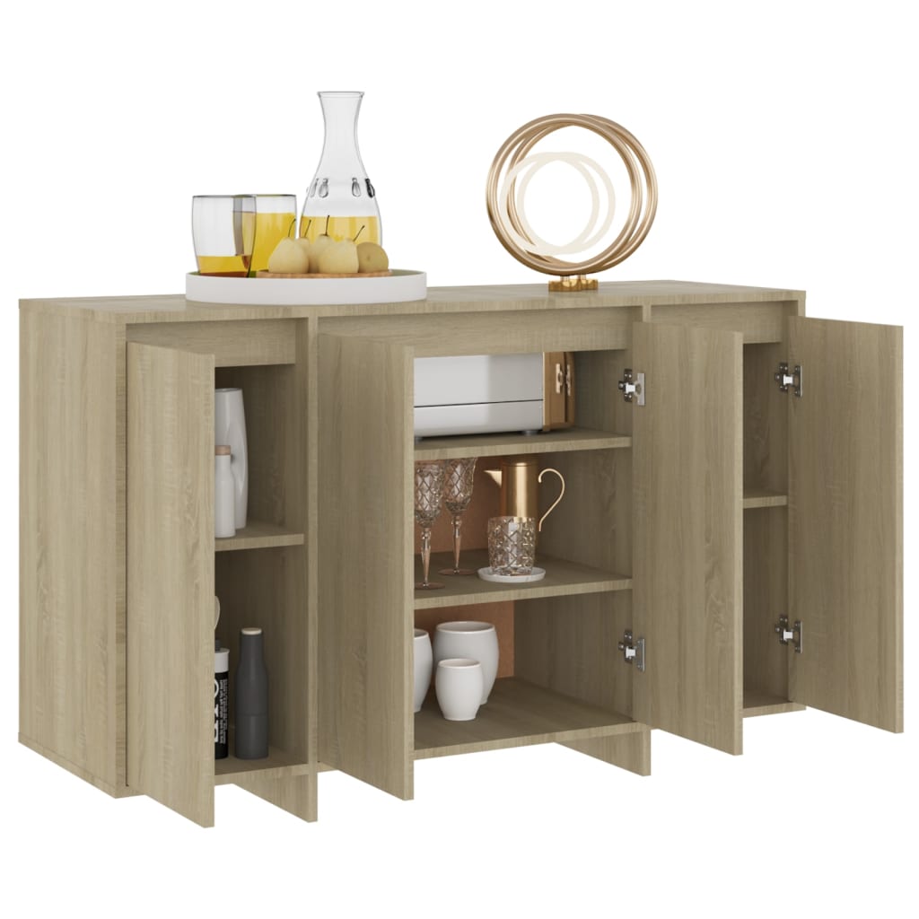 Dressoir 120x41x75 cm bewerkt hout sonoma eikenkleurig - AllerleiShop