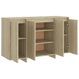 Dressoir 120x41x75 cm bewerkt hout sonoma eikenkleurig - AllerleiShop