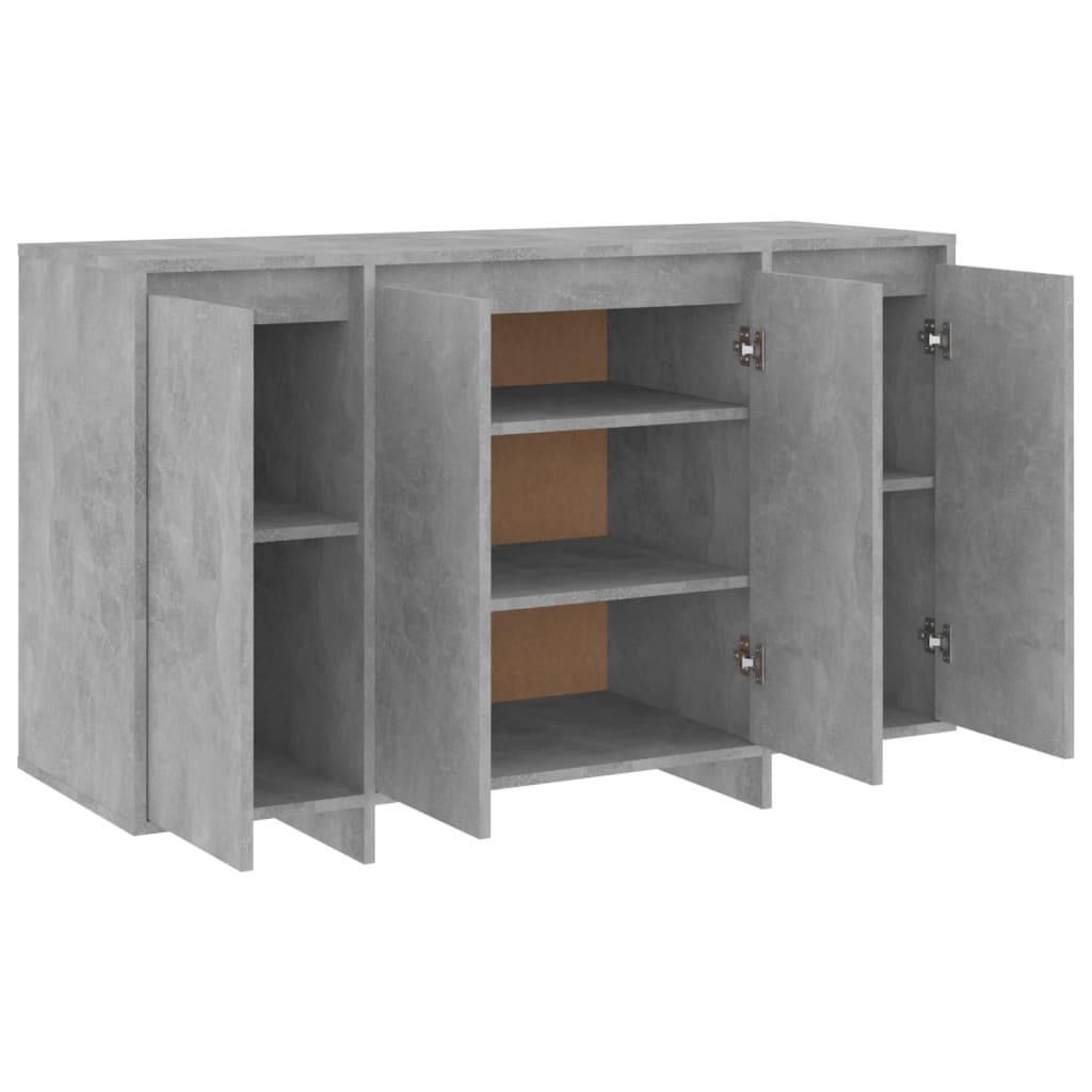 Dressoir 120x41x75 cm bewerkt hout betongrijs - AllerleiShop