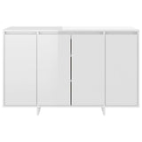 Dressoir 120x41x75 cm bewerkt hout hoogglans wit - AllerleiShop