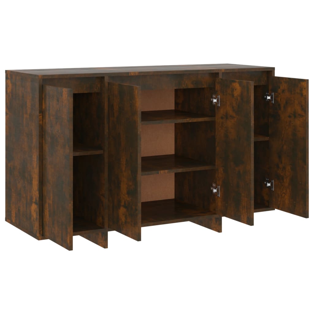 Dressoir 120x41x75 cm bewerkt hout gerookt eikenkleurig - AllerleiShop