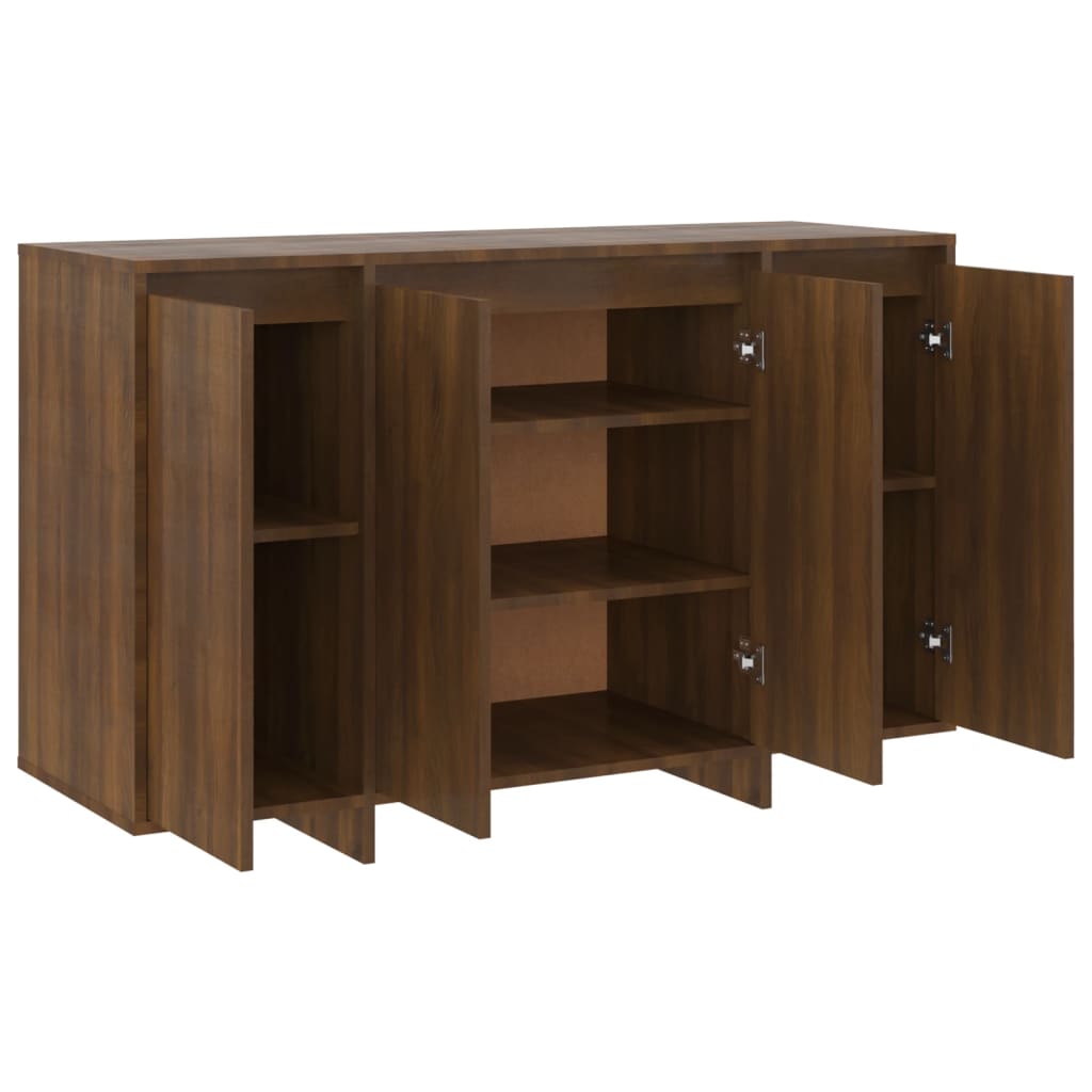 Dressoir 120x41x75 cm bewerkt hout bruin eikenkleur - AllerleiShop