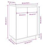 Schoenenkast 60x35x80 cm massief grenenhout wit - AllerleiShop