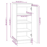 Schoenenkast 35x35x80 cm massief grenenhout wit - AllerleiShop