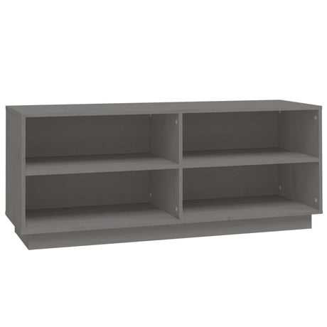 Schoenenkast 110x34x45 cm massief grenenhout grijs - AllerleiShop