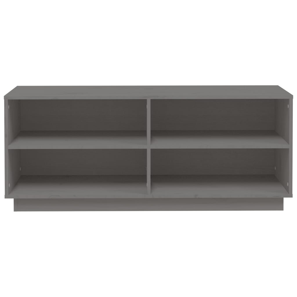 Schoenenkast 110x34x45 cm massief grenenhout grijs - AllerleiShop