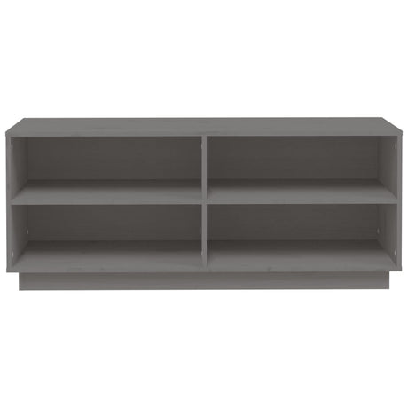 Schoenenkast 110x34x45 cm massief grenenhout grijs - AllerleiShop