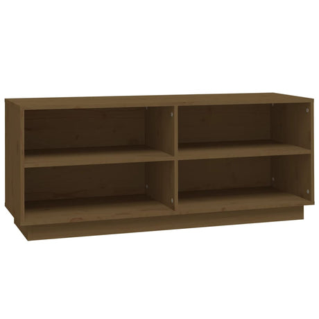 Schoenenkast 110x34x45 cm massief grenenhout honingbruin - AllerleiShop