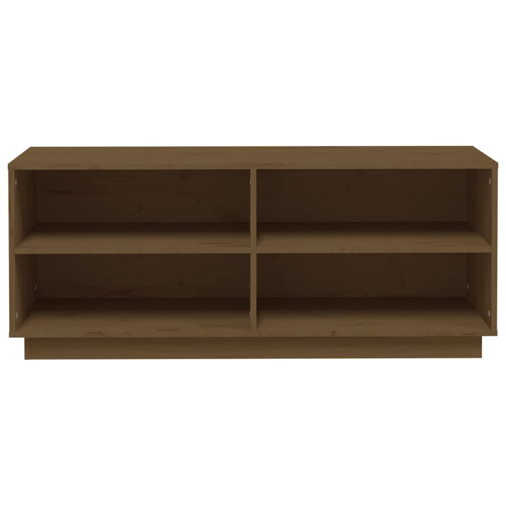 Schoenenkast 110x34x45 cm massief grenenhout honingbruin - AllerleiShop