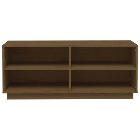 Schoenenkast 110x34x45 cm massief grenenhout honingbruin - AllerleiShop