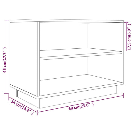 Schoenenkast 60x34x45 cm massief grenenhout - AllerleiShop