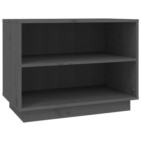 Schoenenkast 60x34x45 cm massief grenenhout grijs - AllerleiShop