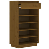 Schoenenkast 60x34x105 cm massief grenenhout honingbruin - AllerleiShop