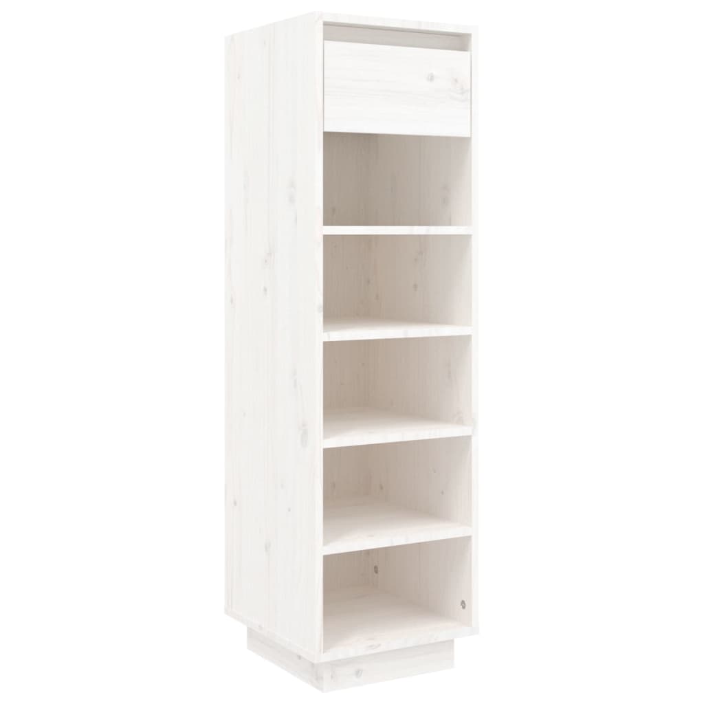 Schoenenkast 30x34x105 cm massief grenenhout wit - AllerleiShop