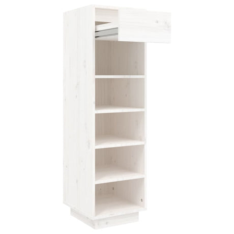 Schoenenkast 30x34x105 cm massief grenenhout wit - AllerleiShop