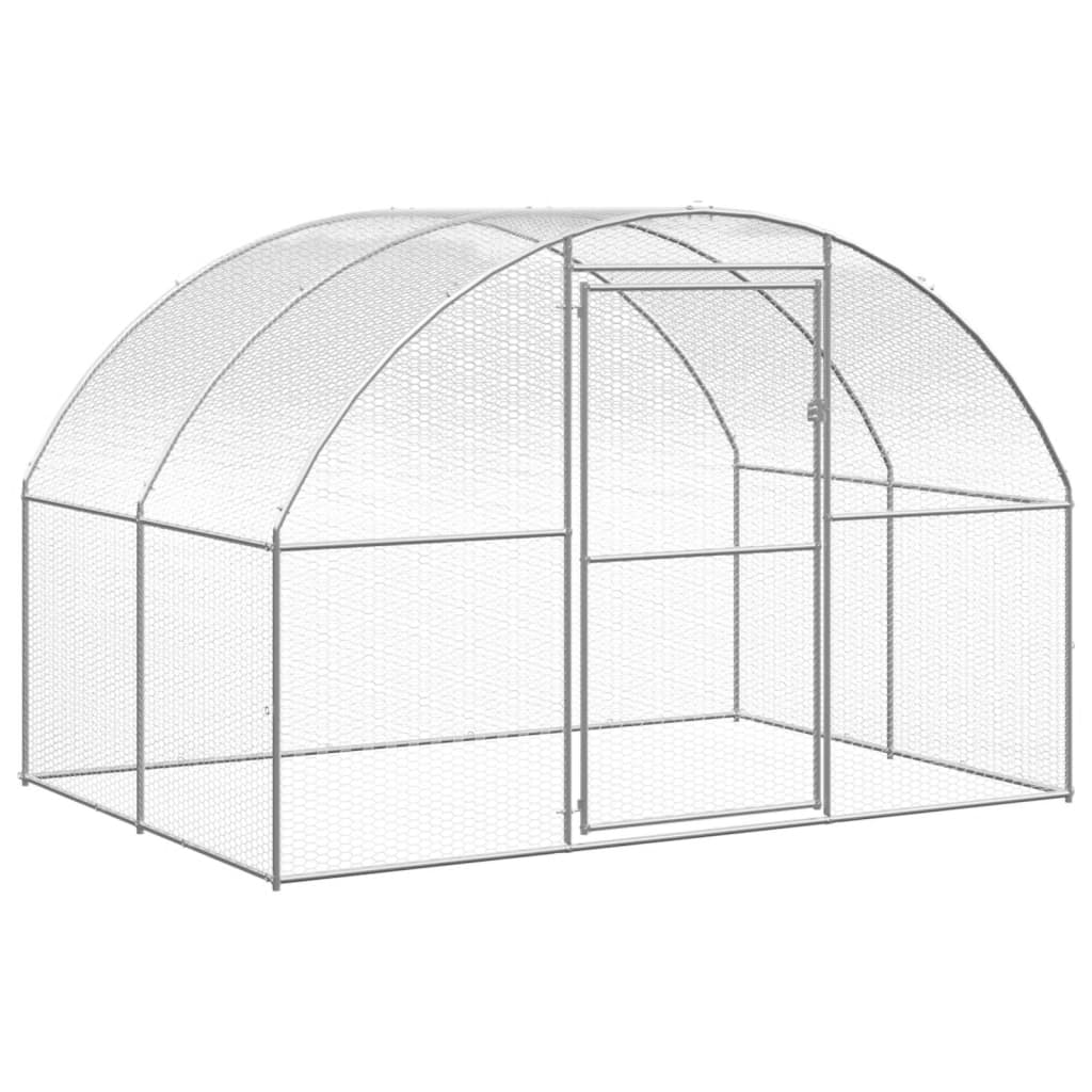 Kippenren 3x4x2 m gegalvaniseerd staal - AllerleiShop