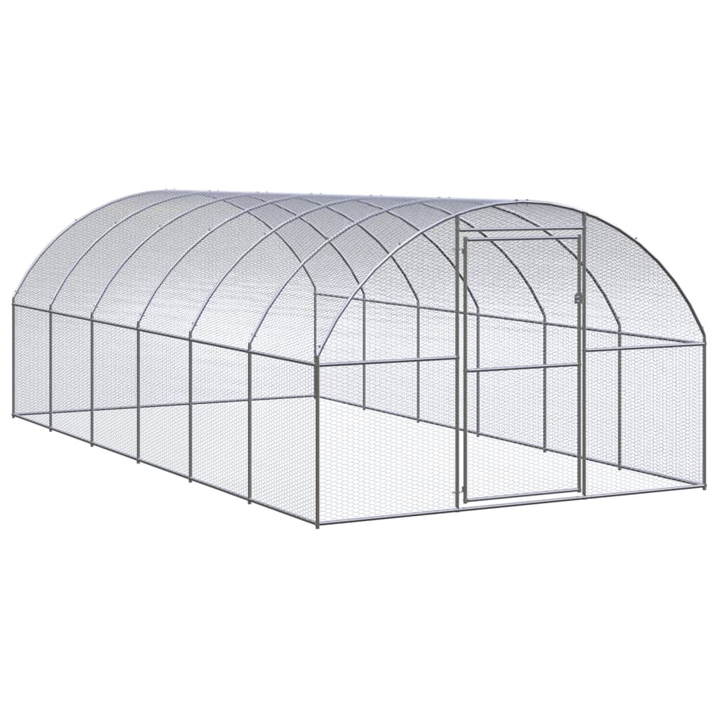 Kippenren 3x6x2 m gegalvaniseerd staal - AllerleiShop