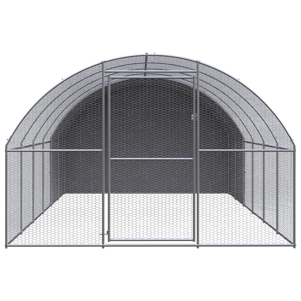 Kippenren 3x6x2 m gegalvaniseerd staal - AllerleiShop