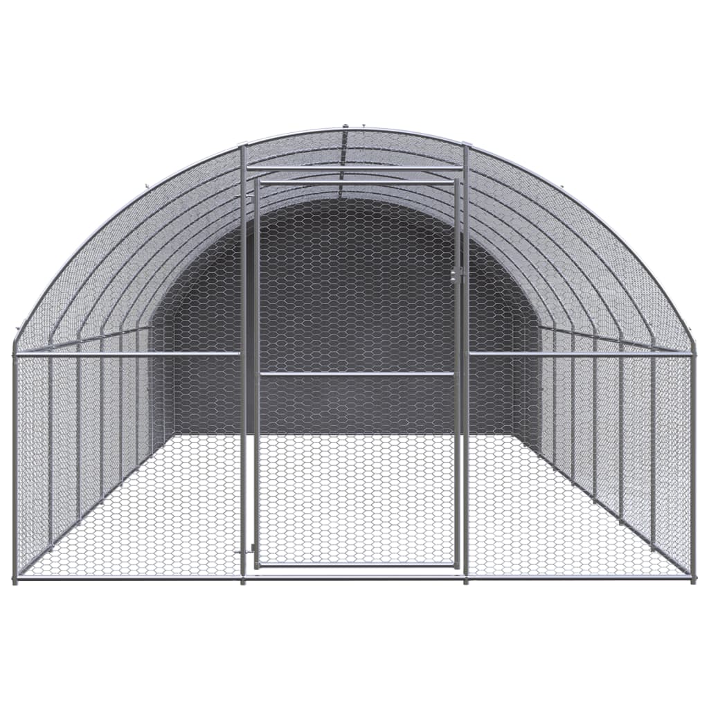 Kippenren 3x8x2 m gegalvaniseerd staal - AllerleiShop