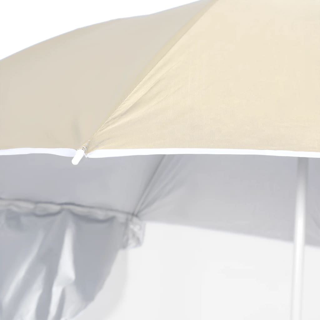 Strandparasol met zijwanden 215 cm zandkleurig