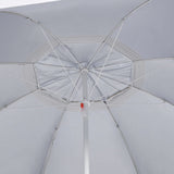 Strandparasol met zijwanden 215 cm zandkleurig