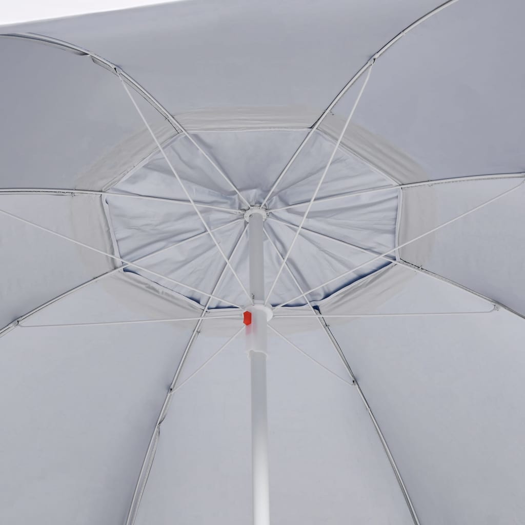 Strandparasol met zijwanden 215 cm blauw