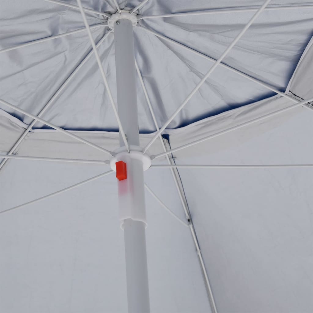 Strandparasol met zijwanden 215 cm blauw